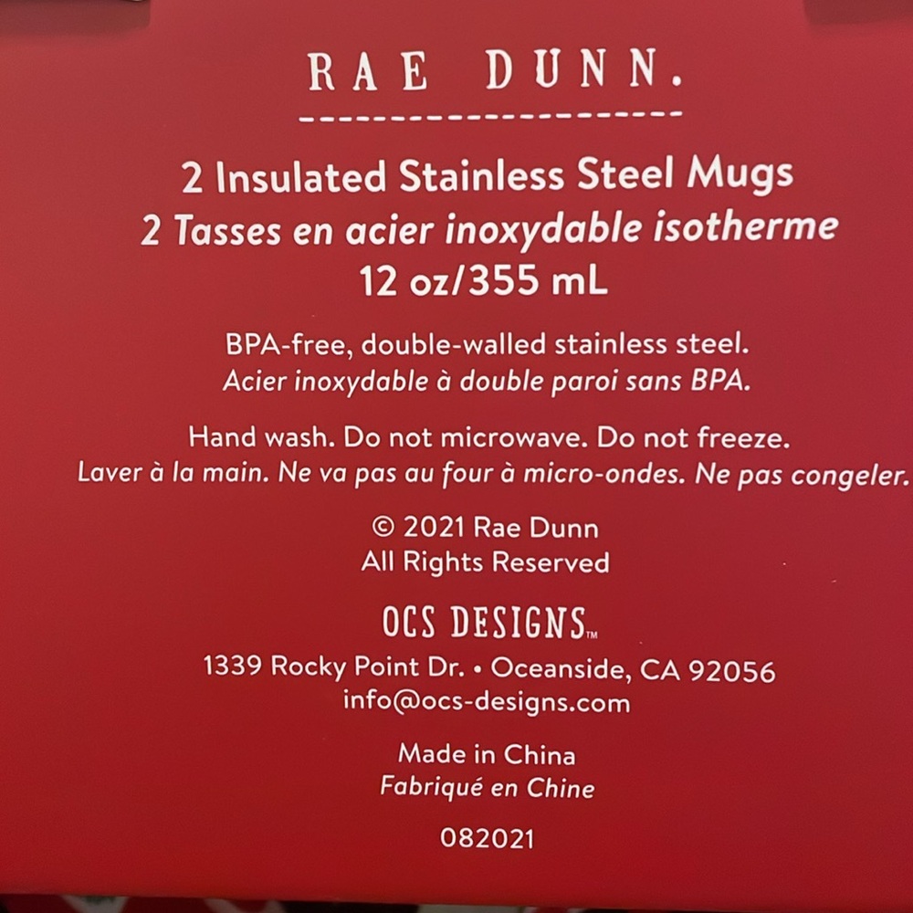 Rae Dunn Black and White His & Hers Stainless Steel Travel Mugs (NWT) - Picture 6 of 6